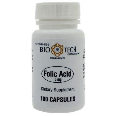 Folic Acid 5mg (100 capsules)