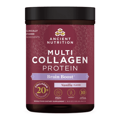 Multi Collagen Protein - Brain Boost Powder Vanilla (454.5 Grams)