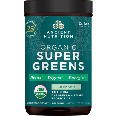 Organic SuperGreens Powder - Mint (205 Grams)