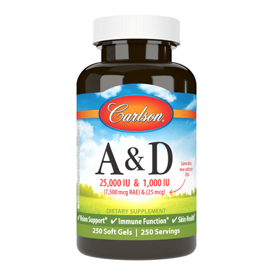 A & D 25000IU & 1000IU (250 Softgels)