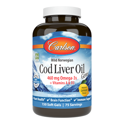 Cod Liver Oil Gems™ 460mg (150 Softgels)