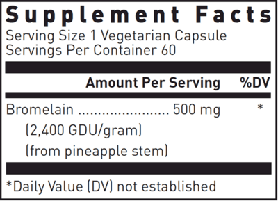 Bromelain 500mg (60 capsules)