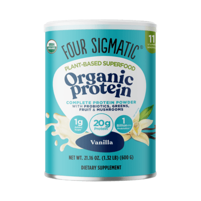 Plant-Based Organic Protein with Superfoods, Vanilla (600 Grams)