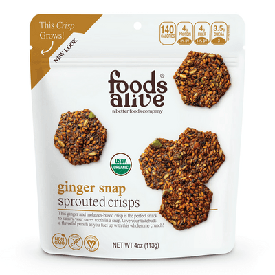 Ginger Snap Sprouted Crisps Organic (113 Grams)