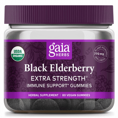 Extra Strength Black Elderberry Gummies (80 Gummies)