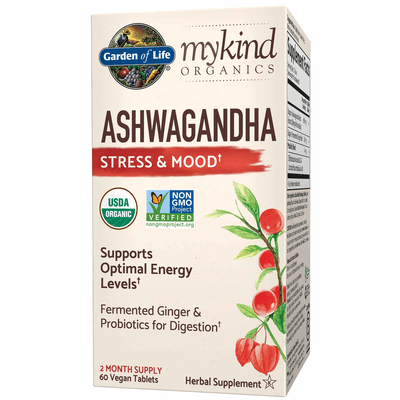 mykind Organics Ashwagandha Stress & Mood (60 tablets)
