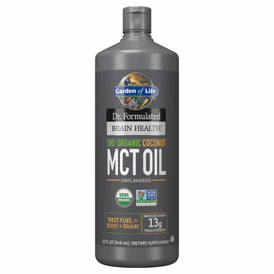 Dr. Formulated Brain Health 100% Organic Coconut MCT Oil (946 Milliliters)