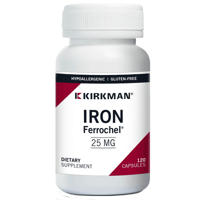 Iron 25 mg Bio-Max Series Capsules - Hypoallergenic (120 capsules)