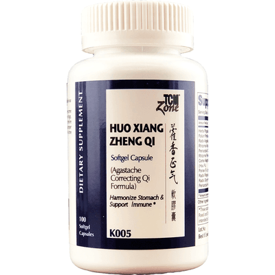 Huo Xiang Zheng Qi (Agastache Correctin (100 Softgel Capsules)