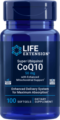 Super Ubiquinol CoQ10 w/Enhanced Mitochondrial 50mg (100 Softgels)
