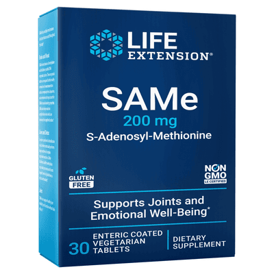 SAMe (S-Adenosyl-Methionine) 200mg (30 tablets)