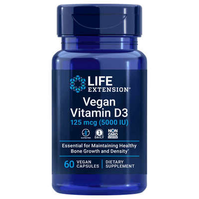 Vegan Vitamin D3 125 mcg (5000 IU) (60 capsules)
