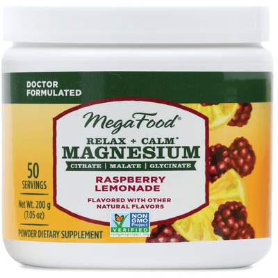 Relax + Calm Magnesium Powder-Raspberry Lemonade Flavor (200 Grams)
