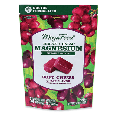 Relax + Calm Magnesium Soft Chews (30 Chewables)