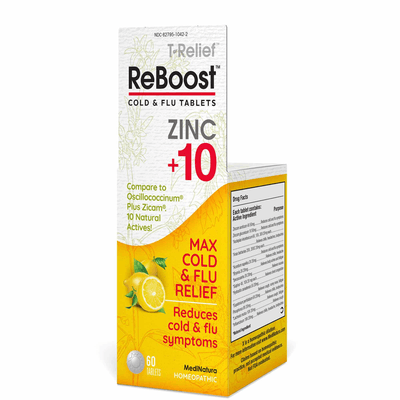 ReBoost Cold & Flu Tablets Zinc +10 Lemon (60 tablets)