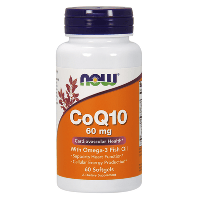 CoQ10 60mg w/Omega 3 Fish Oil (60 Softgels)