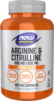 Arginine 500mg Citrulline 250mg (120 capsules)