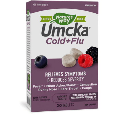 Umcka® Cold+Flu Berry Chewable (20 Chewables)