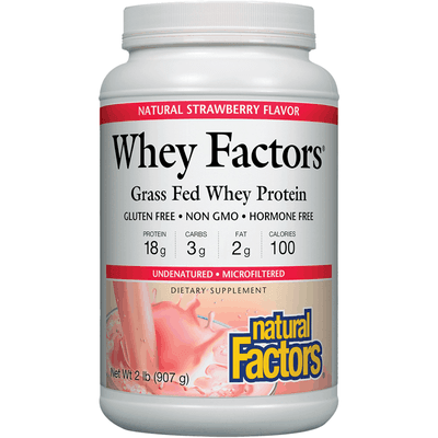 Whey Factors Powder Mix Strawberry (907 Grams)