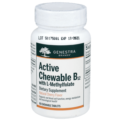 Active Chewable B12 + Methylfolate (60 Chewables)