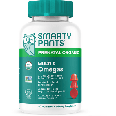 SmartyPants Organic Prenatal plus Multi & Omegas (90 gummies)