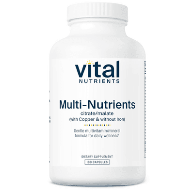 Multi-Nutrients 2 Citrate/Malate Formula (with Copper & without Iron) (180 capsules)