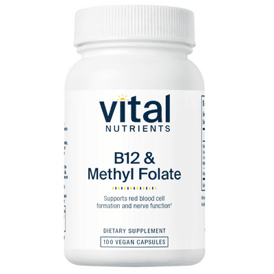 B-12/Methyl Folate 1000mcg/800mcg (100 capsules)