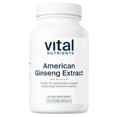 American Ginseng Extract 250 mg (California Only) - Supports Adrenal Gland Function, Mental and Physical Endurance, and Normal Blood Sugar Levels* (100 capsules)