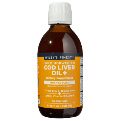 Wild Norwegian Cod Liver Oil+, Orange Bliss Flavor (250 Milliliters)