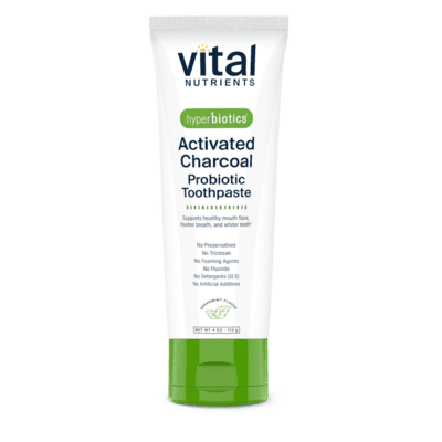 Hyperbiotics Activated Charcoal Probiotic Toothpaste (4 Ounces)