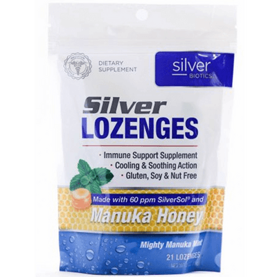Silver Lozenges with Manuka Honey (21 Lozenges)