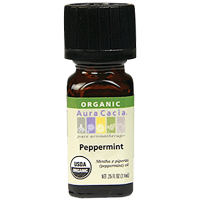 Peppermint Organic Essential Oil (0.25 Ounces)