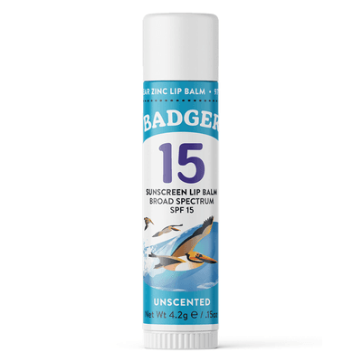 Badger SPF 15 Active Mineral Lip Balm Stick (0.15 Ounces)