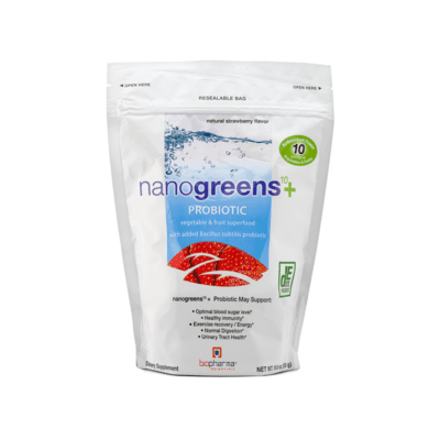NanoGreens+ Probiotic - Strawberry (300 Grams)