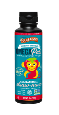 Seriously Delicious Omega Pals Sensational Straw-nana Flax Oil (227 Grams)