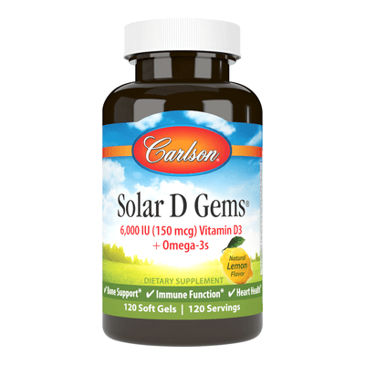 Solar D Gems - 6,000 IU (120 Softgels)