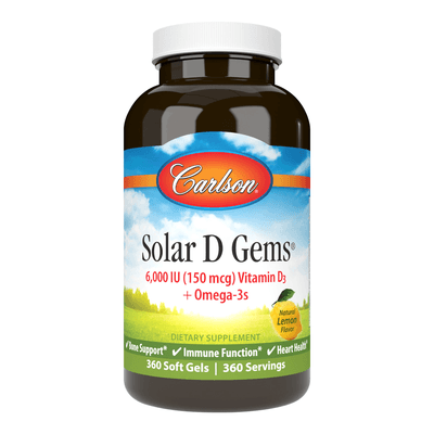 Solar D Gems - 6,000 IU (360 Softgels)