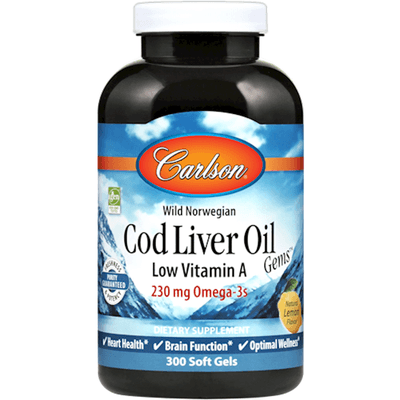 Cod Liver Oil Low Vitamin (300 Softgels)