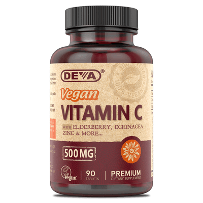 Vegan Vitamin C 500mg + Elderberry (90 tablets)