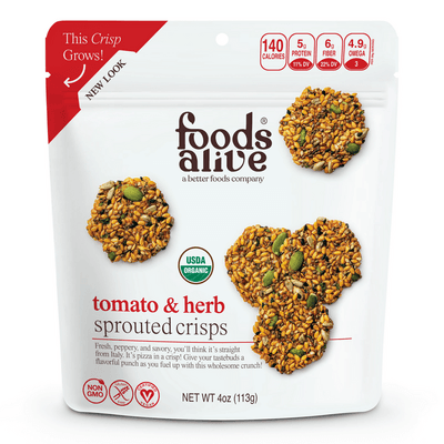 Tomato & Herb Sprouted Crisps Organic (113 Grams)