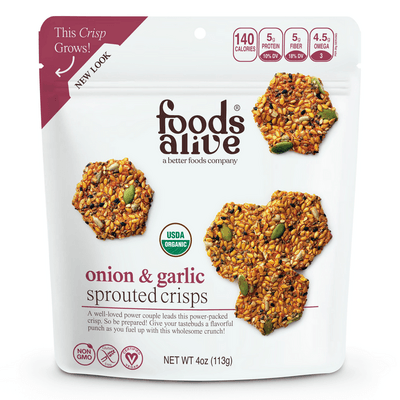 Onion Garlic Sprouted Crisps Organic (113 Grams)