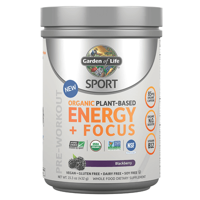 SPORT Organic Pre-Workout Energy + Focus Blackberry (432 Grams)