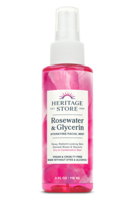 Rosewater & Glycerin w/atomizer spray (4 Ounces)