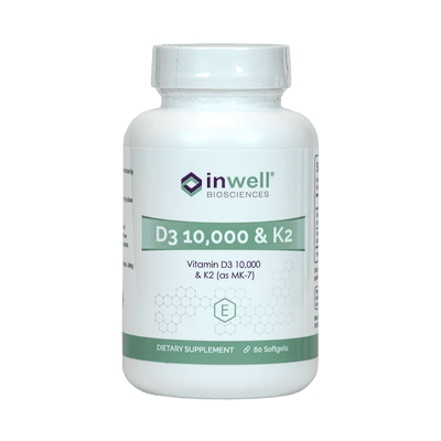 D3 10,000 & K2 (60 Softgels)
