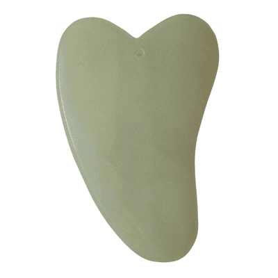 Jade Stone Gua Sha Heart Shaped Face & Body Therapy Tool (1 Count)