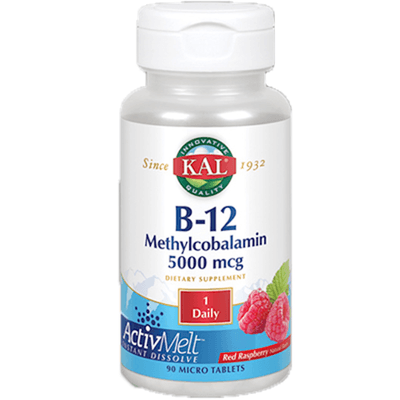 B12 Methylcobalamin 5,000 mcg Raspberry (90 tablets)