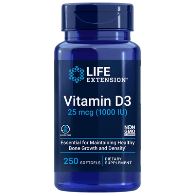 Vitamin D3 1,000IU (250 Softgels)