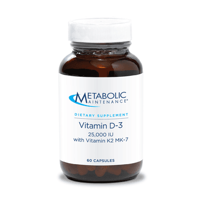 Vitamin D-3 25000 IU w/ K2 MK-7 (60 capsules)
