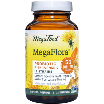 MegaFlora® Probiotic with Turmeric (90 capsules)
