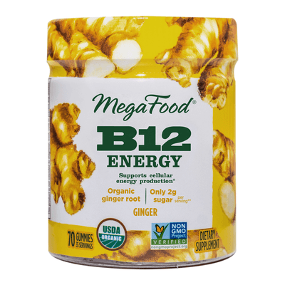 B12 Energy Gummies, Ginger (70 Gummies)